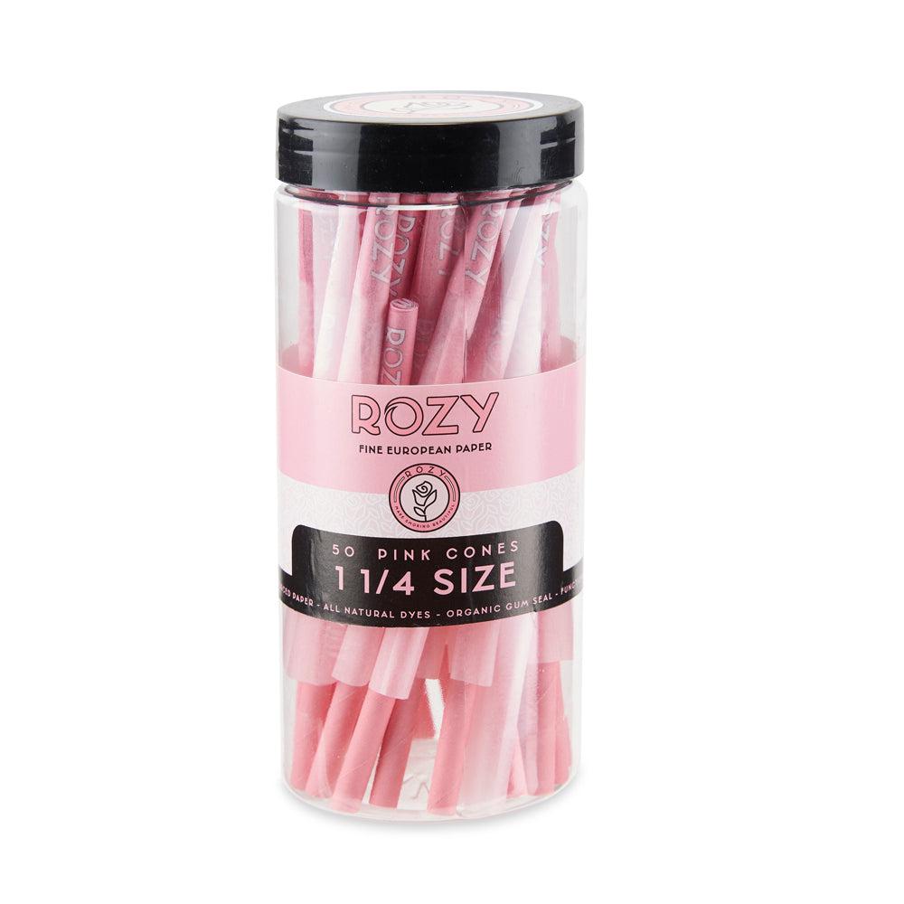Rozy Pink 1 ¼ Size Pre-Rolled Cones – 50ct Pack
