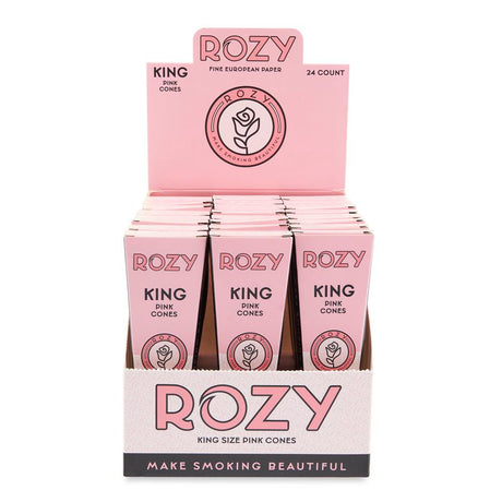 Rozy Pink King Size Pre-Rolled Cones 3pk – 24ct Display