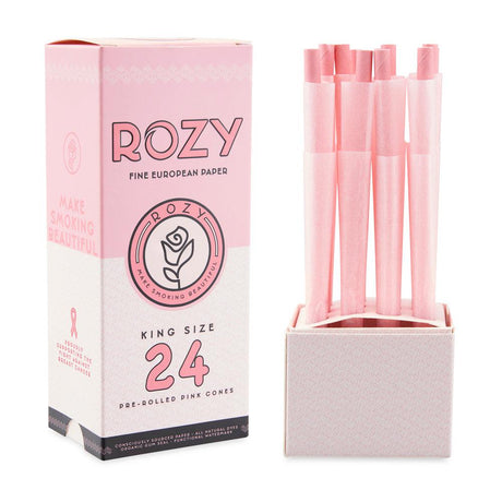 Rozy Pink King Size Pre-Rolled Cones – 24ct Pack