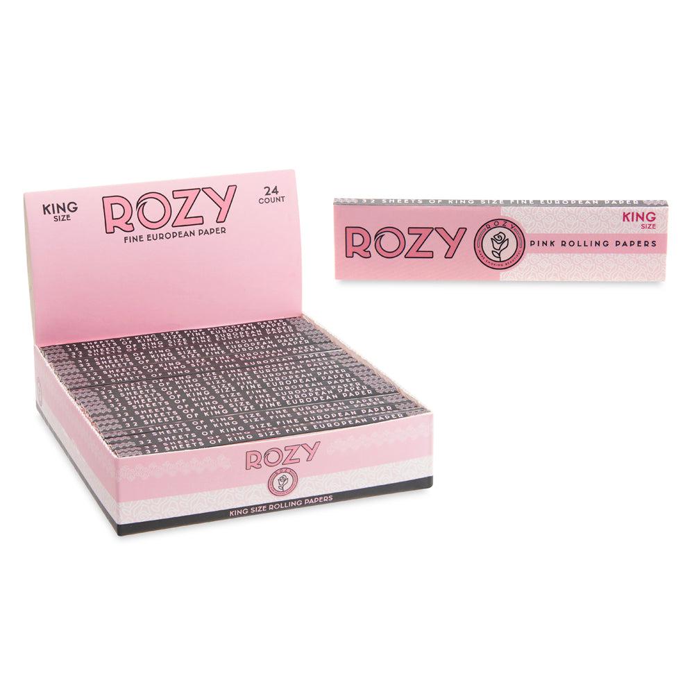 Rozy Pink King Size Rolling Papers - 24ct Display