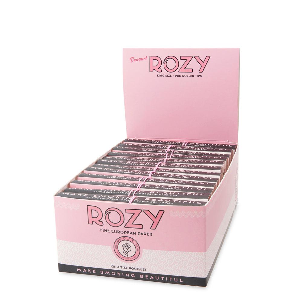 Rozy Pink King Size Rolling Papers & Filter Tips - 24ct Display – Cannatron