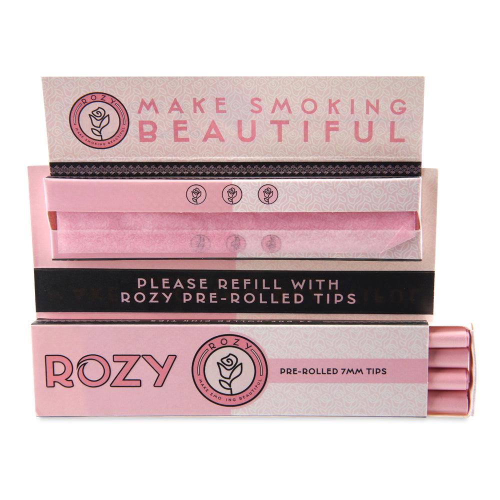 Rozy Pink King Size Rolling Papers & Filter Tips - 24ct Display