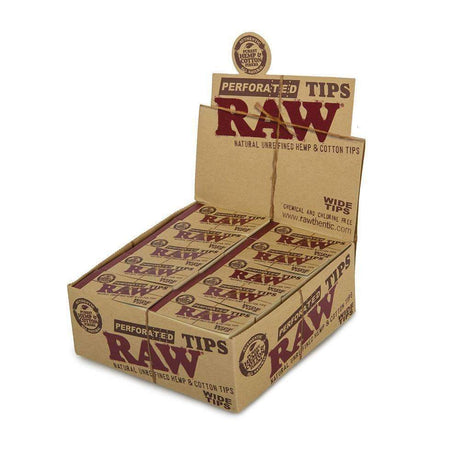 Raw Perforated Wide Tips Hemp & Cotton - 50ct