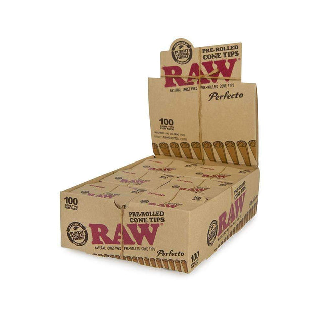 Raw Perfecto Pre-Rolled Cone Tips - 100ct