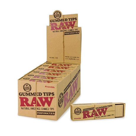 RAW Gummed Tips Perforated - 24ct