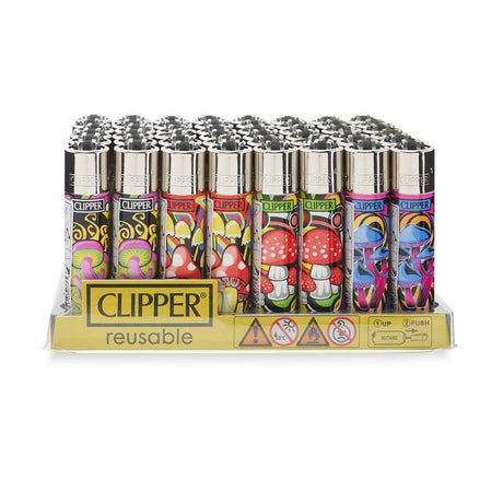 Clipper Lighter 48ct POP Counter Display – Mushroom