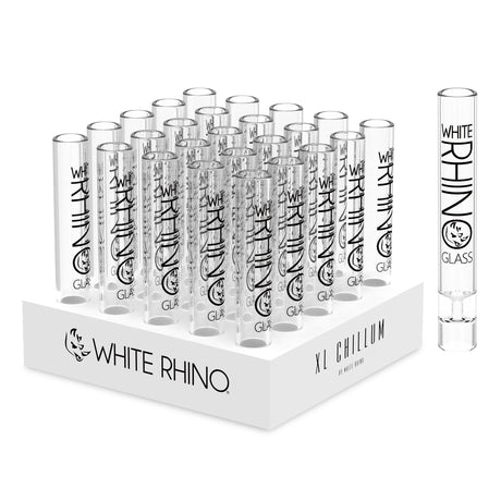 White Rhino XL Glass Chillum 25ct Display