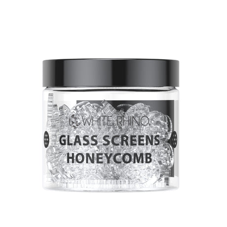 White Rhino Glass Screen Honeycomb 100ct Tub