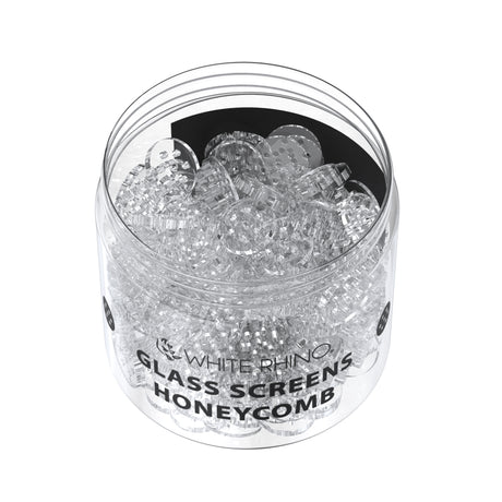 White Rhino Glass Screen Honeycomb 100ct Tub