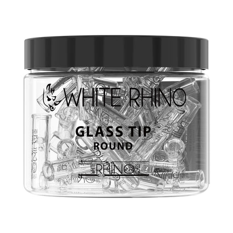 White Rhino Glass Tip 50ct Display – Round