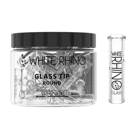 White Rhino Glass Tip 50ct Display – Round