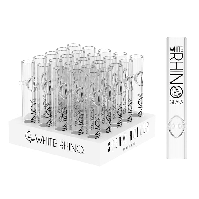 White Rhino Glass Steamroller 25ct Display