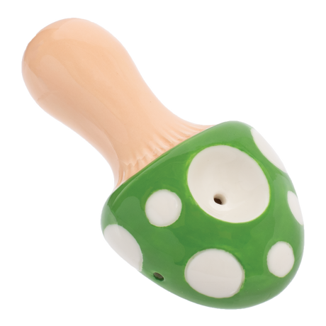 Wacky Bowlz 3.5” Ceramic Pipe – Green Mushroom