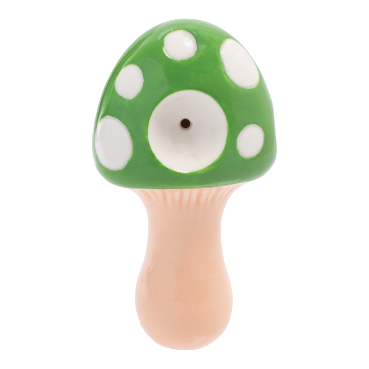 Wacky Bowlz 3.5” Ceramic Pipe – Green Mushroom