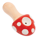 Wacky Bowlz 3.5” Ceramic Pipe – Red Mushroom