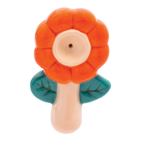 Wacky Bowlz 3.5” Ceramic Pipe – Orange Flower