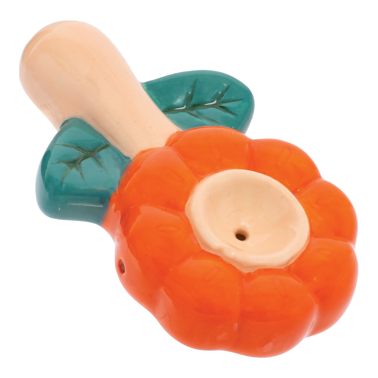 Wacky Bowlz 3.5” Ceramic Pipe – Orange Flower