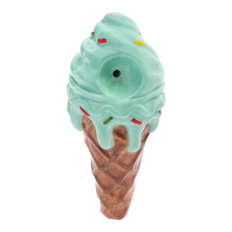 Wacky Bowlz 3.5” Ceramic Pipe – Mint Green Ice Cream