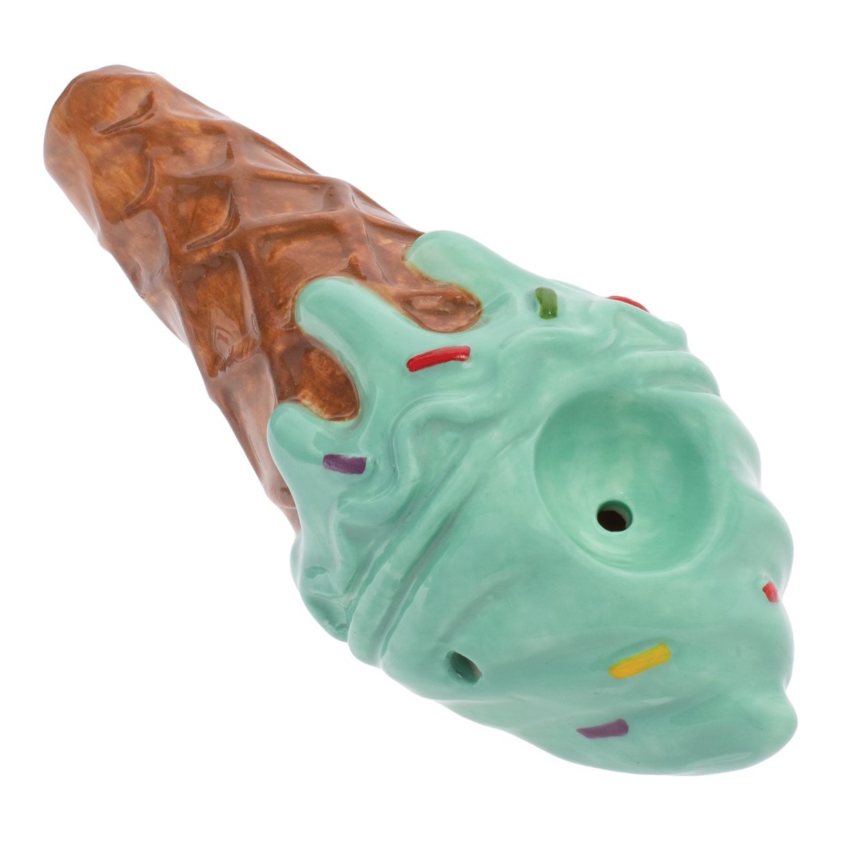 Wacky Bowlz 3.5” Ceramic Pipe – Mint Green Ice Cream