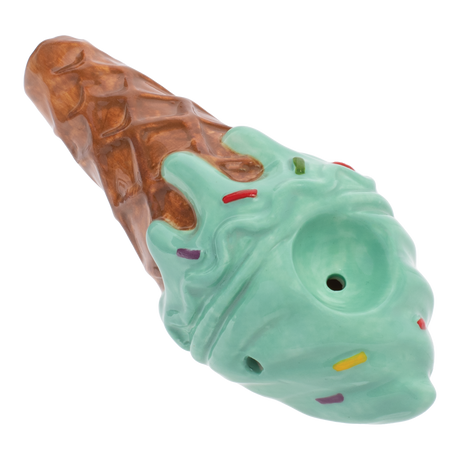 Wacky Bowlz 3.5” Ceramic Pipe – Mint Green Ice Cream