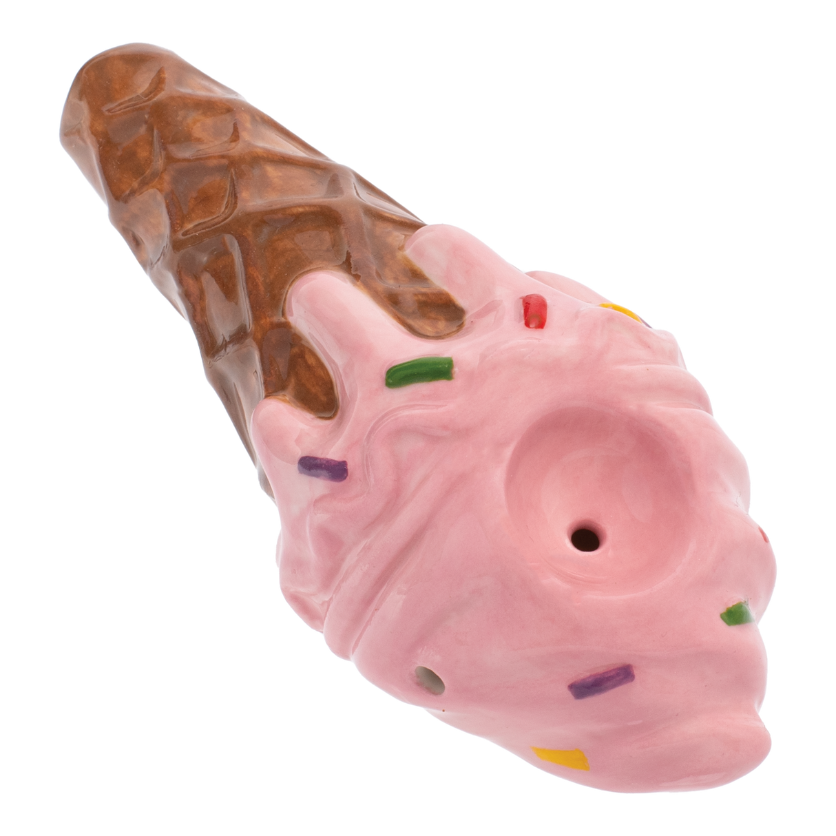 Wacky Bowlz 3.5” Ceramic Pipe – Pink Ice Cream