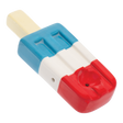 Wacky Bowlz 3.5” Ceramic Pipe – Red White & Blue Popsicle