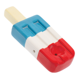 Wacky Bowlz 3.5” Ceramic Pipe – Red White & Blue Popsicle