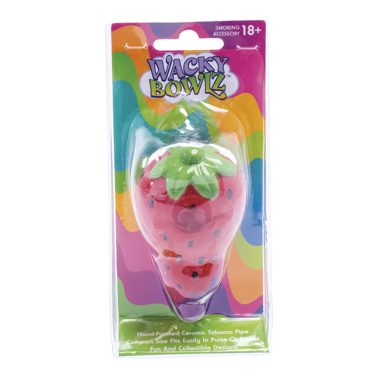 Wacky Bowlz 3.5” Ceramic Pipe – Strawberry