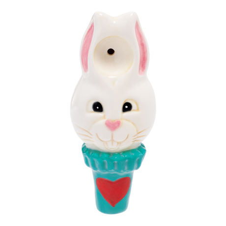 Wacky Bowlz 3.5” Ceramic Pipe – White Rabbit