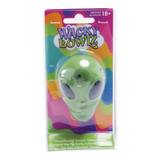 Wacky Bowlz 3.5” Ceramic Pipe – Green Alien