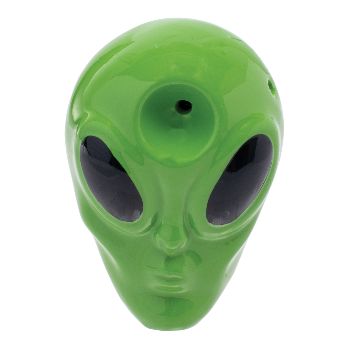 Wacky Bowlz 3.5” Ceramic Pipe – Green Alien