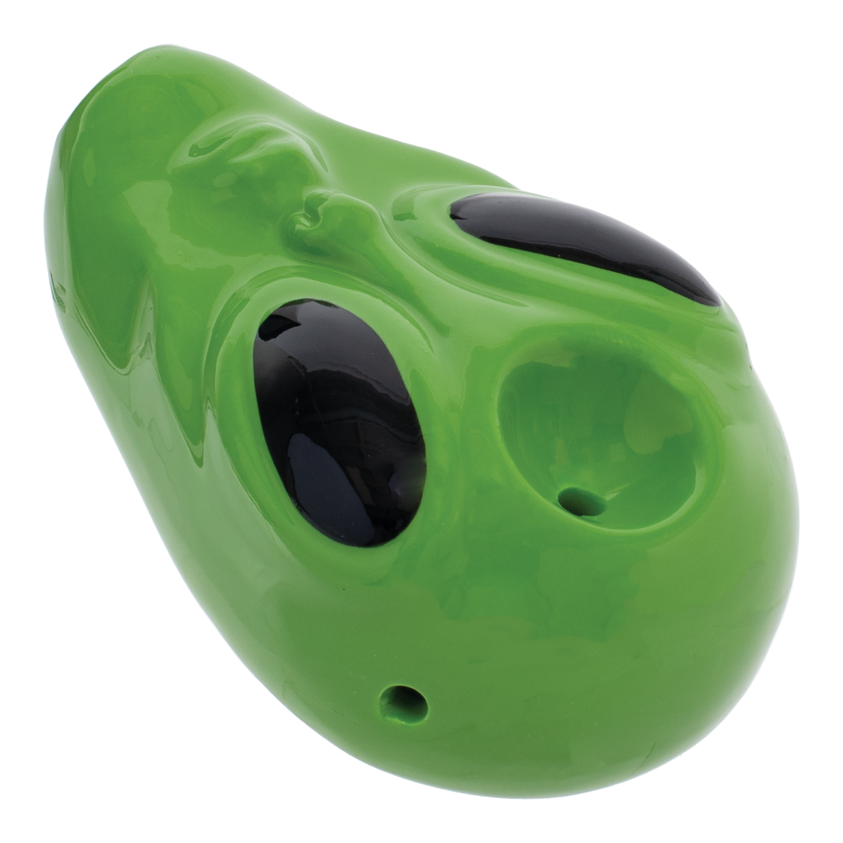 Wacky Bowlz 3.5” Ceramic Pipe – Green Alien