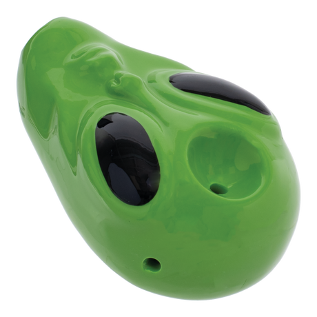 Wacky Bowlz 3.5” Ceramic Pipe – Green Alien