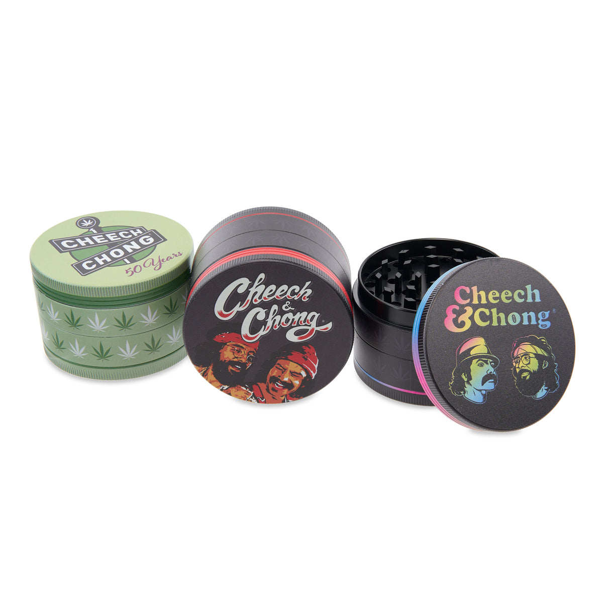 Cheech & Chong 4pc 63mm Grinders 6ct Display – 50th Anniversary