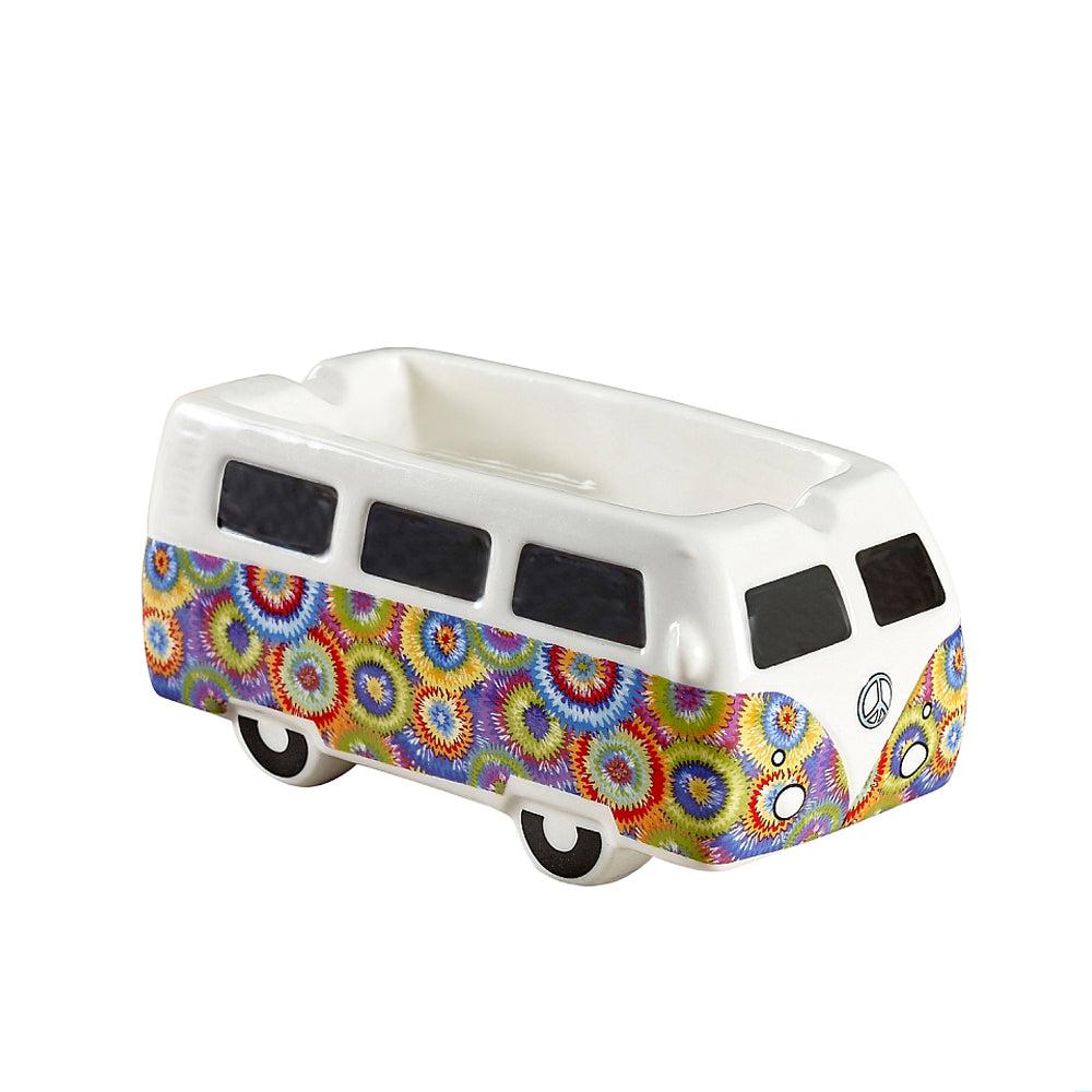 Ceramic Vintage Bus Ashtray – Flower Burst