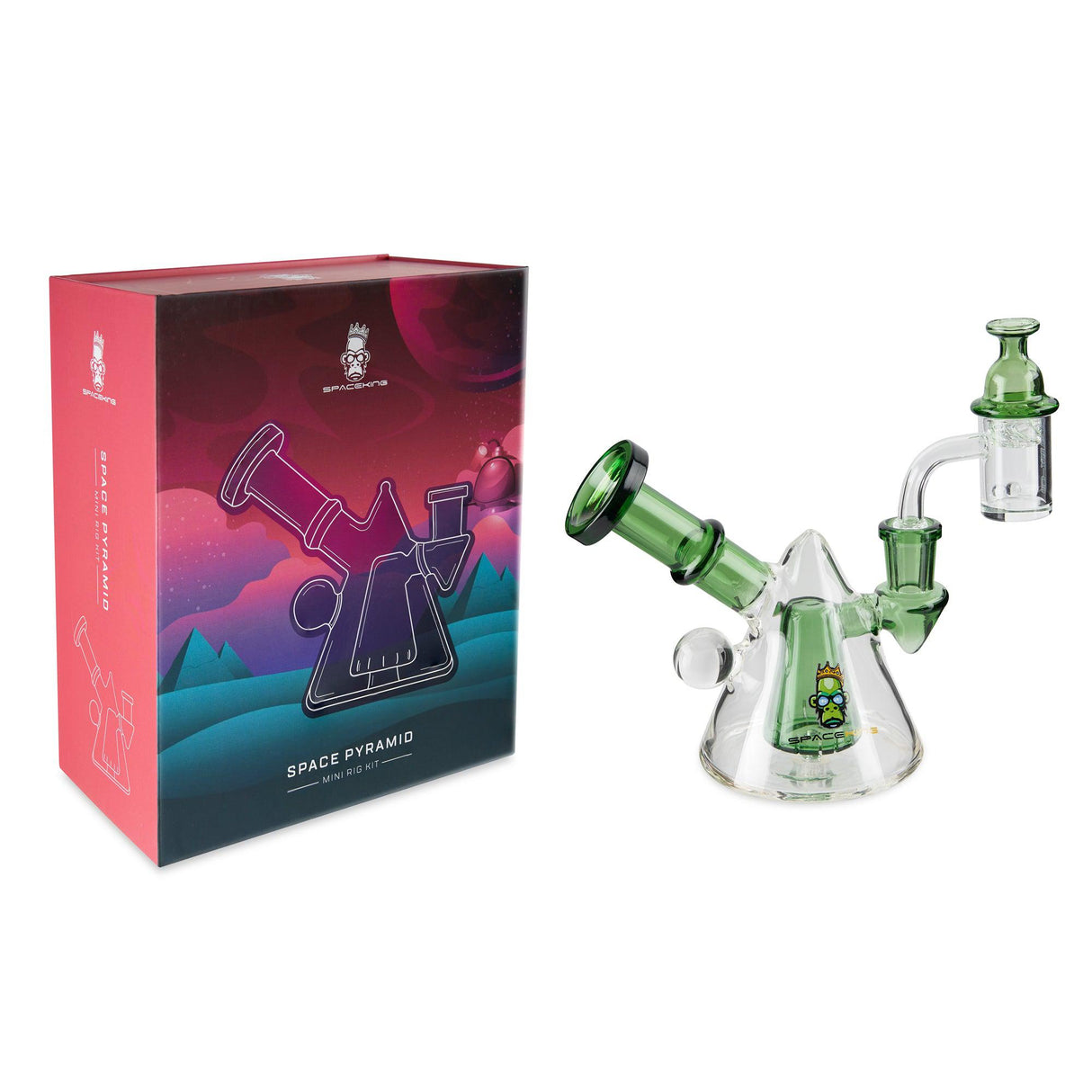 Space King Glass Mini Dab Rig – Space Pyramid