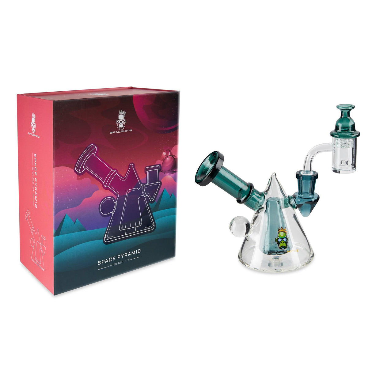 Space King Glass Mini Dab Rig – Space Pyramid