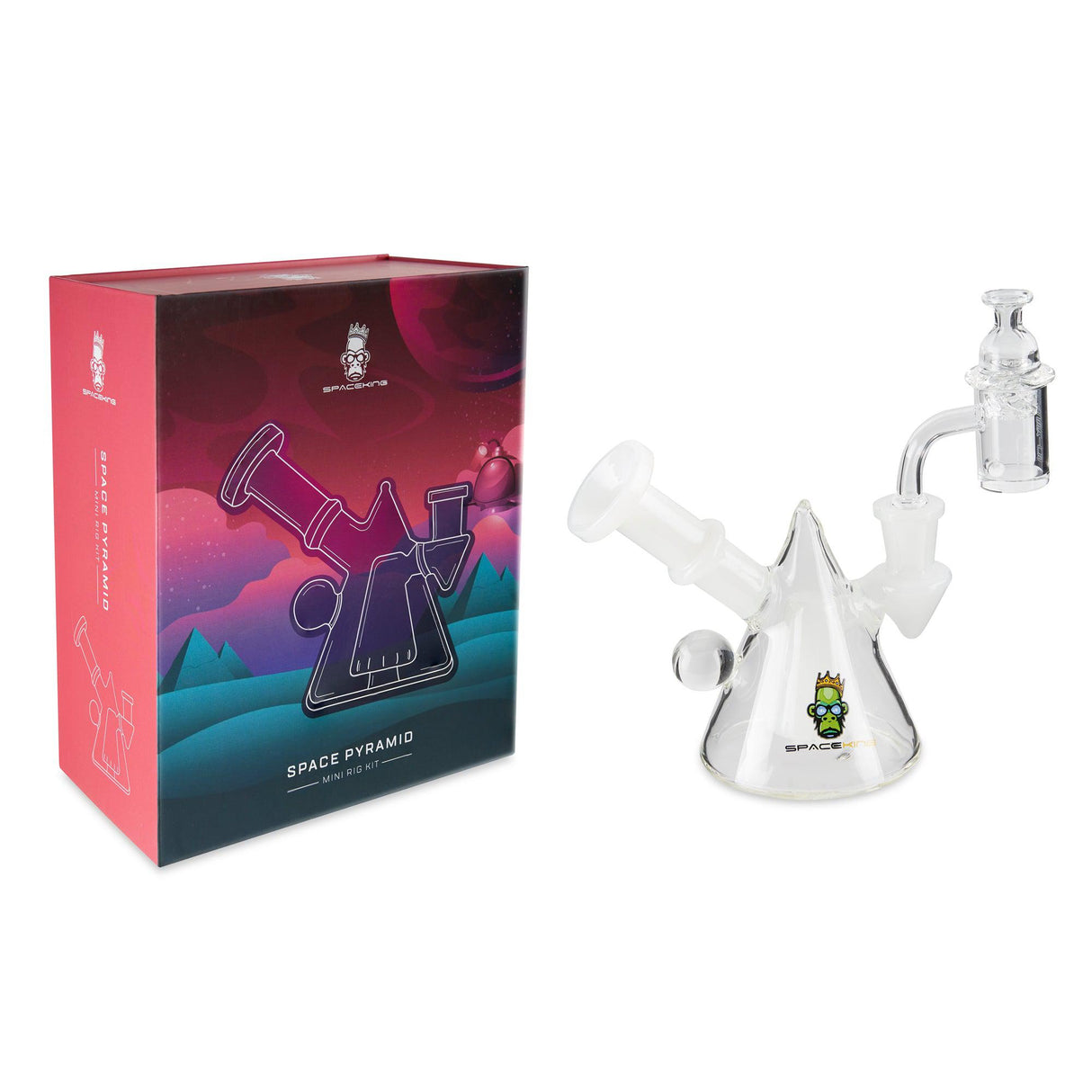 Space King Glass Mini Dab Rig – Space Pyramid