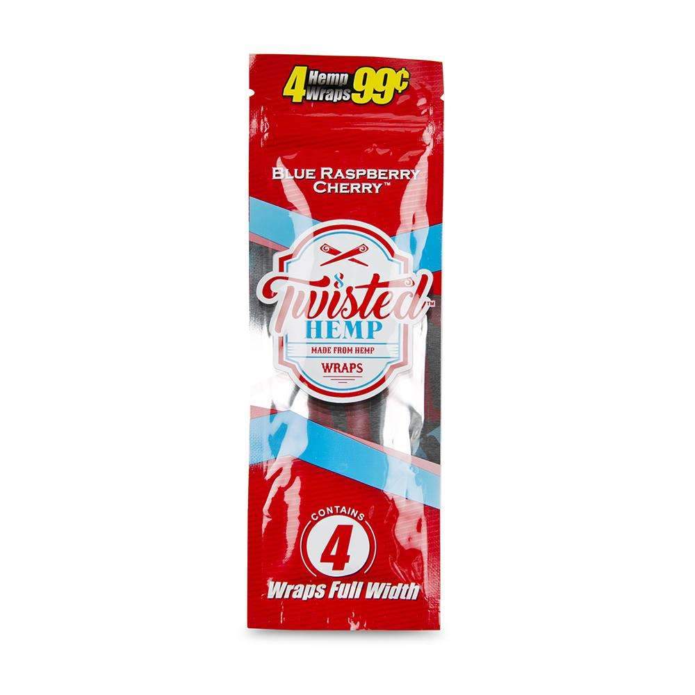 Twisted Hemp Wraps Blue Raspberry Cherry / 15ct / PP $0.99