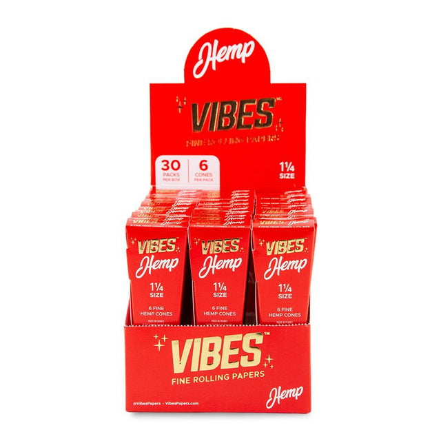 Vibes Cones 1 1/4 - 6pk - Hemp - 30ct