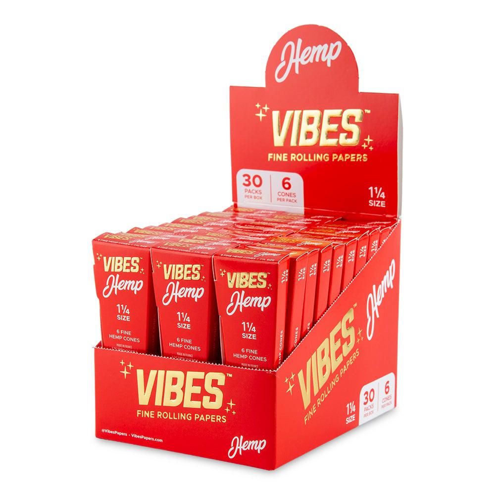 Vibes Cones 1 1/4 - 6pk - Hemp - 30ct