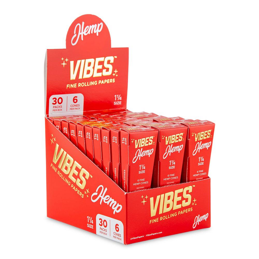 Vibes Cones 1 1/4 - 6pk - Hemp - 30ct