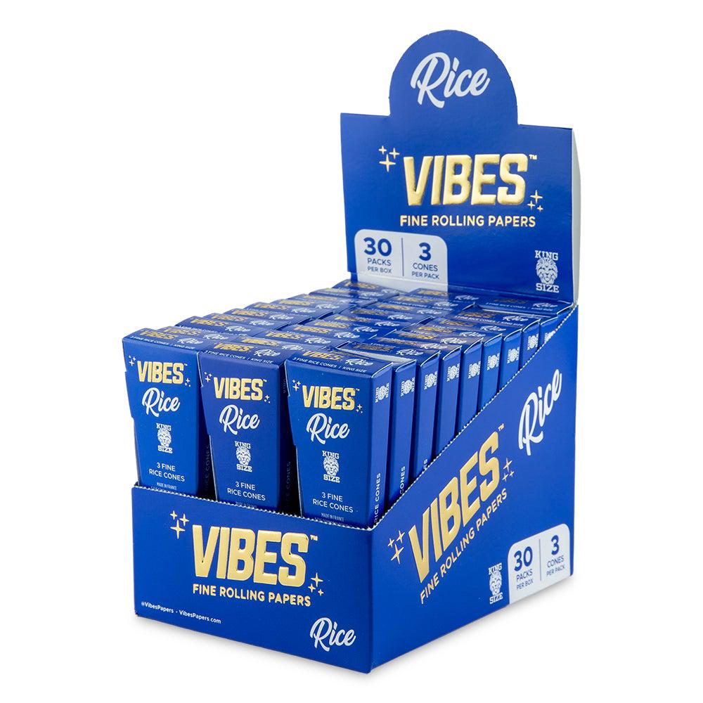 Vibes Cones King Size Slim - 3pk - Rice - 30ct