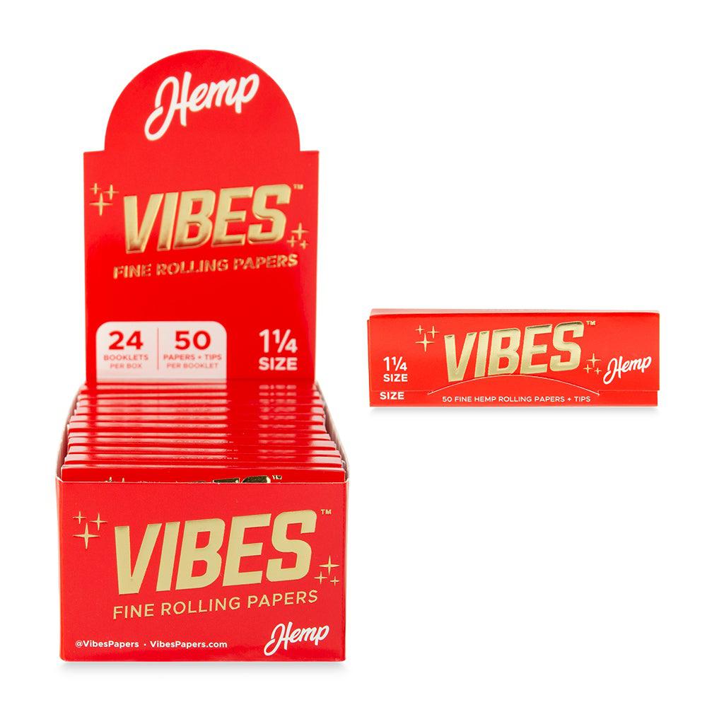 Vibes Papers w/ Filters - 1 1/4 - Hemp - 24ct