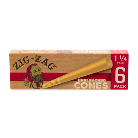 Zig Zag Unbleached 6pk 1 ¼ Size Cones Dispensing Display - 36ct