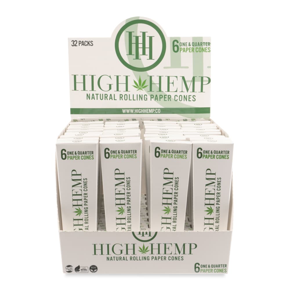 High Hemp 1 1/4 Size Pre Rolled Cones (6 Pack) – matchboxbros