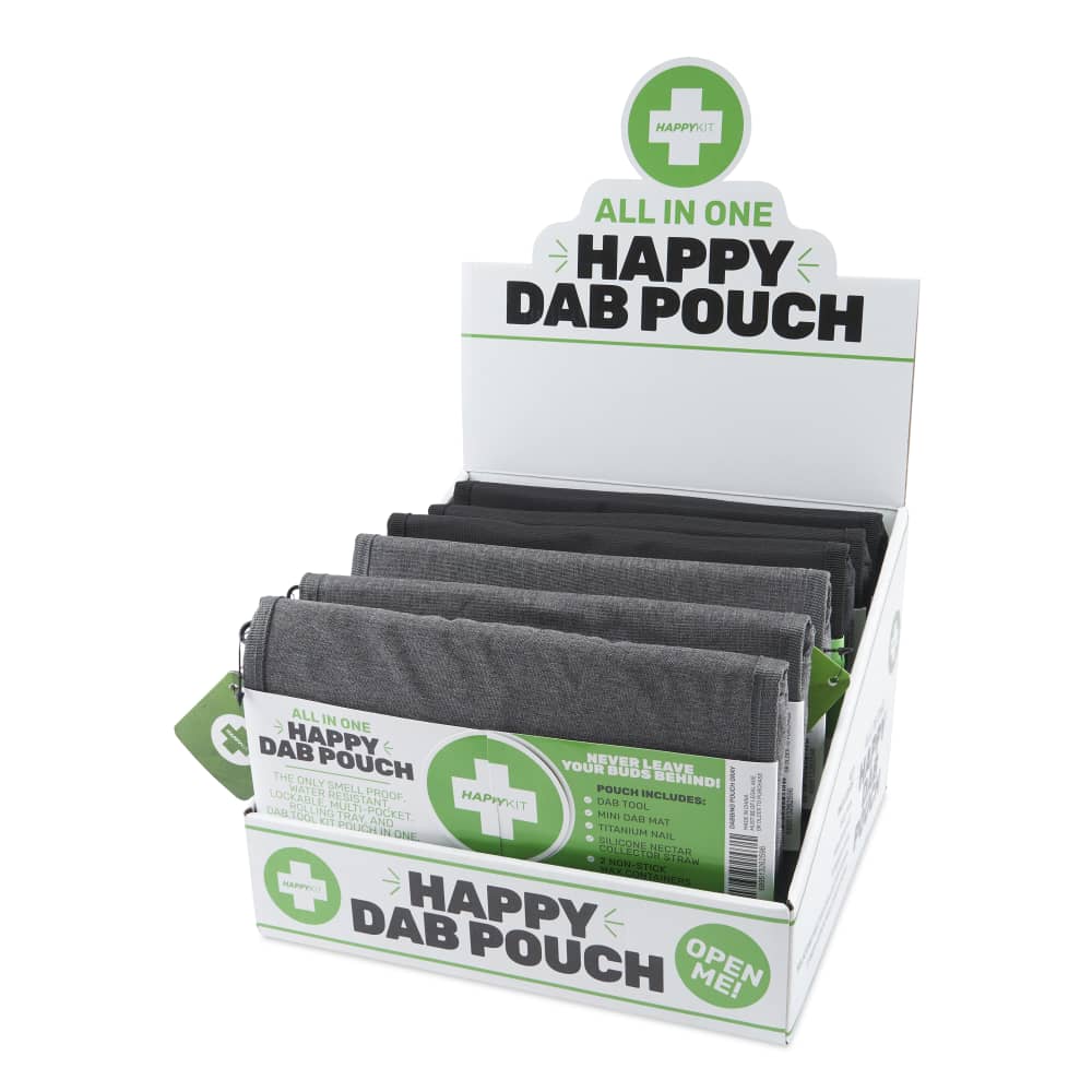 Happy Pouch Dab by Happy Kit Smell Proof Travel Kit POP Display – 6ct