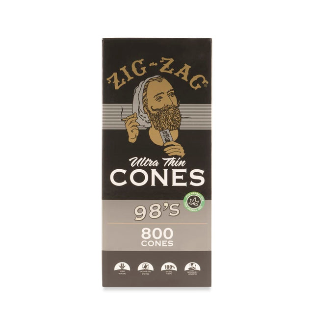 Zig Zag 98’s Size Ultra Thin Bulk Cones – 800ct