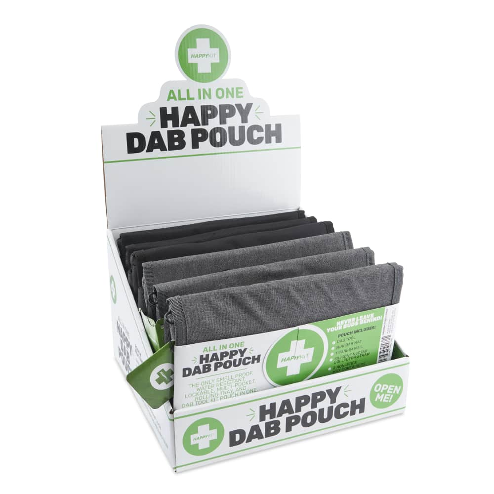 Happy Pouch Dab by Happy Kit Smell Proof Travel Kit POP Display – 6ct