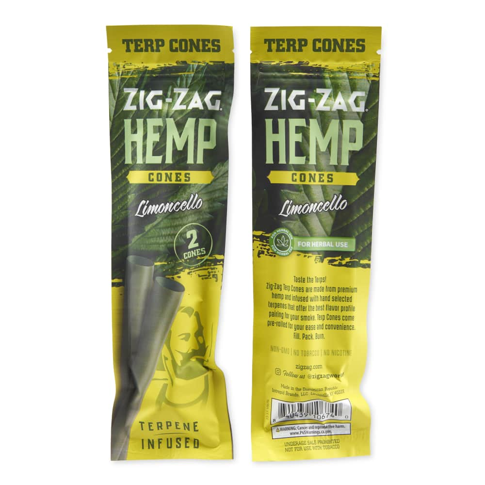 Zig Zag Terp-Infused 2pk Hemp Cones 15ct POP Display